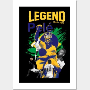 Pelé legend forever Goat Posters and Art